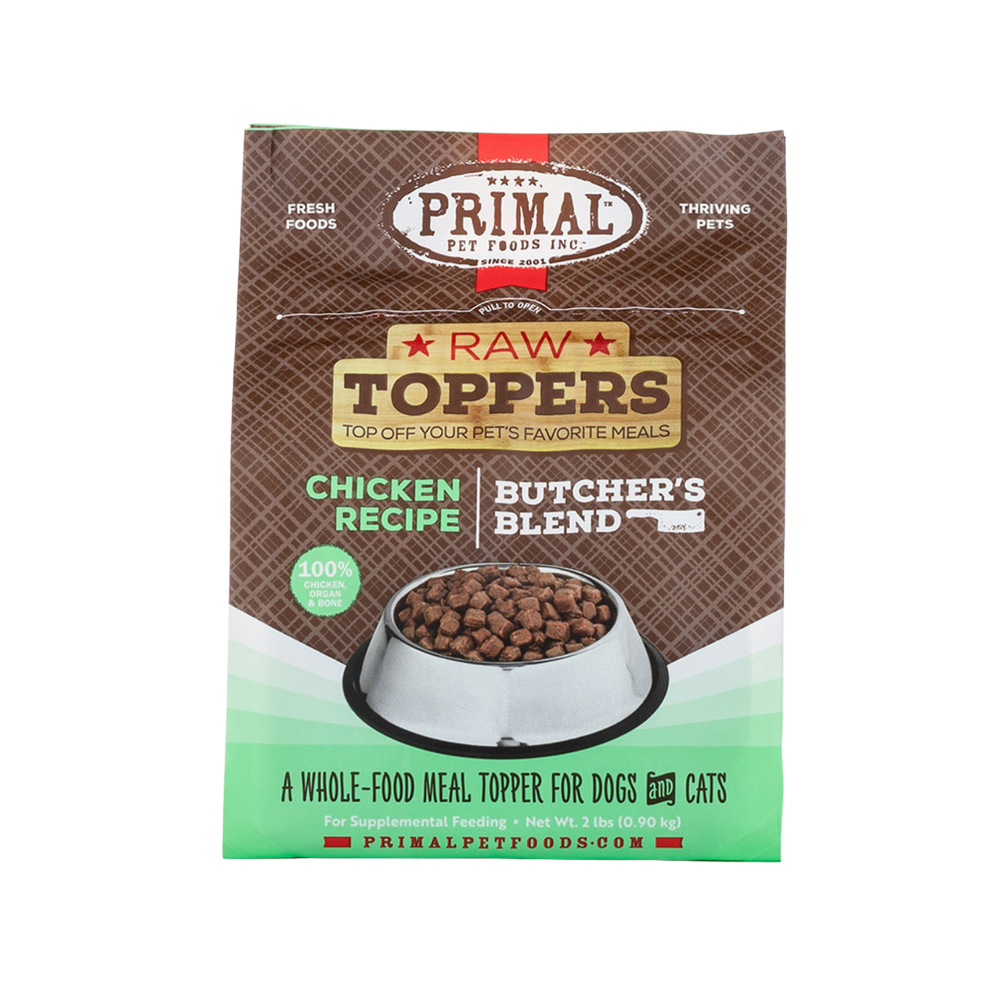 Primal Frozen Topper Butcher's Blend Chicken, 2 lb - Mutts & Co.