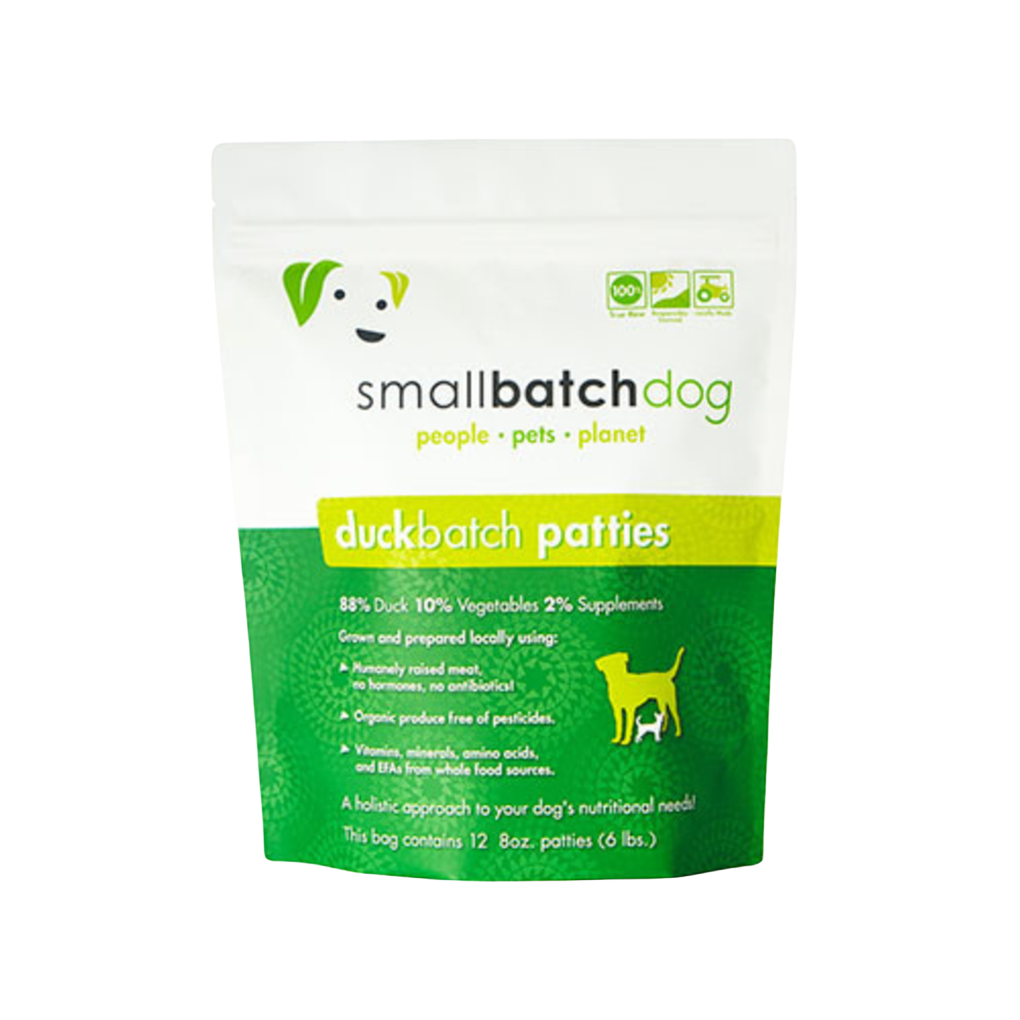 Small Batch Duck Frozen Raw Dog Food Patties, 6 lbs - Mutts & Co.