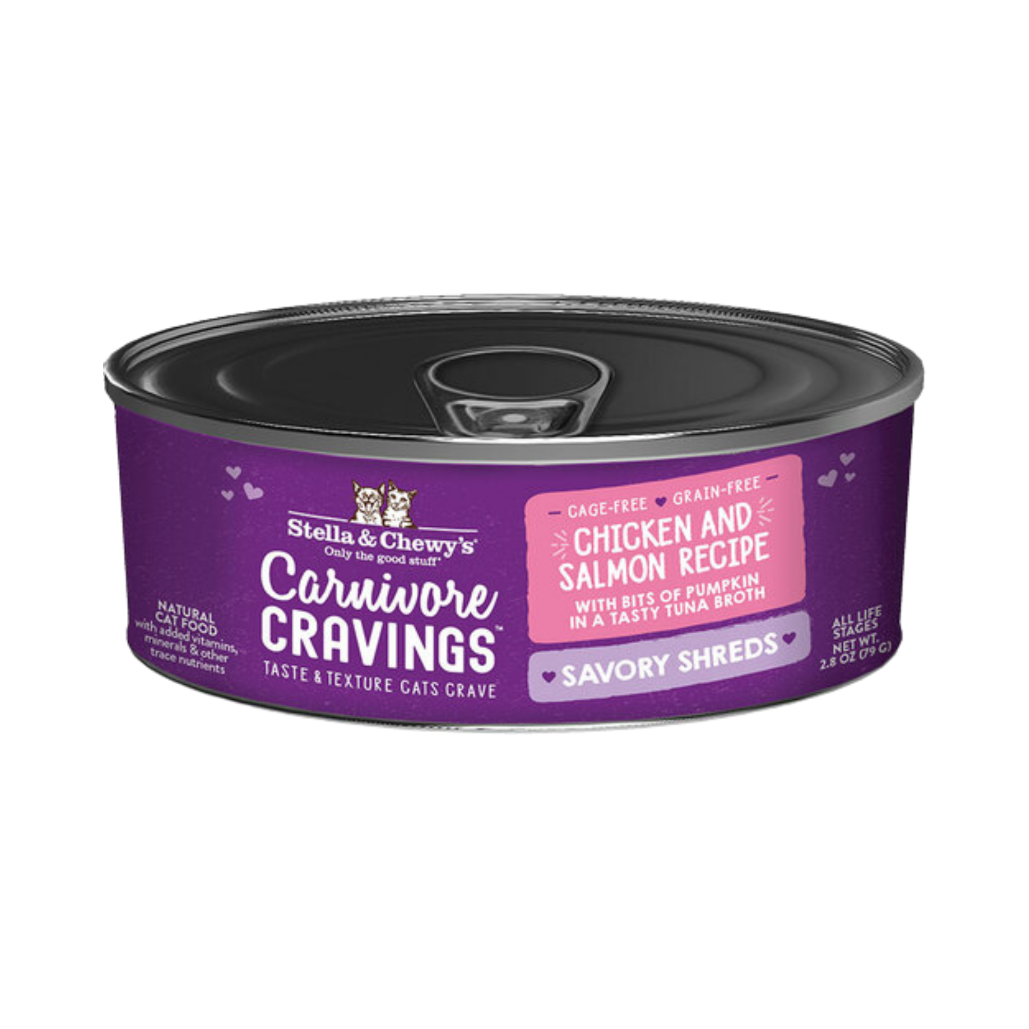 Stella & Chewy's Carnivore Cravings Savory Shreds Chicken & Salmon Recipe Cat Food, 5.2oz - Mutts & Co.